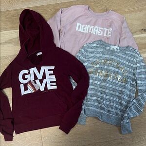 Bundle Spiritual Gangster trio sweaters size 14/x-small